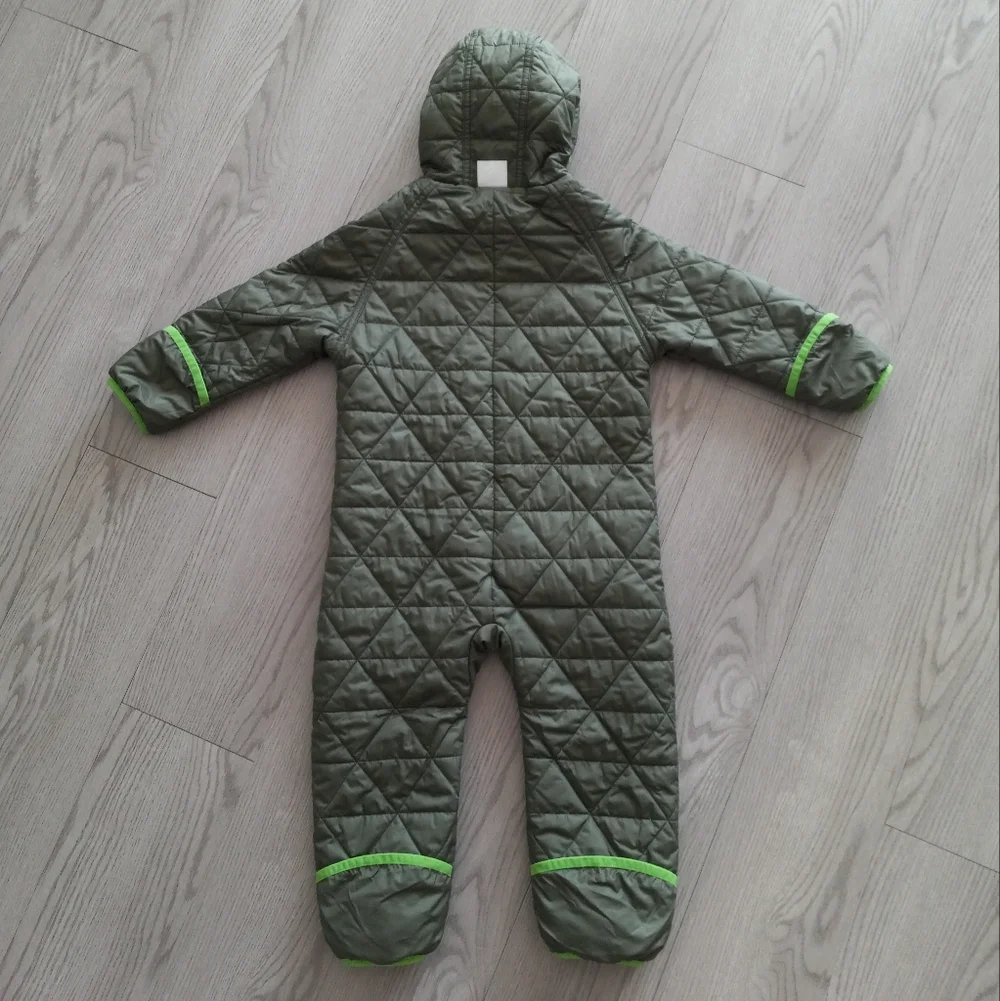 Patagonia Baby Reversible Puff Ball Bunting Green Camo Green 12-18m